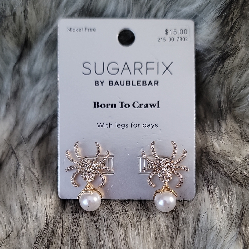 Sugarfix By BAUBLEBAR  Spider Earrings with Crystal Accents